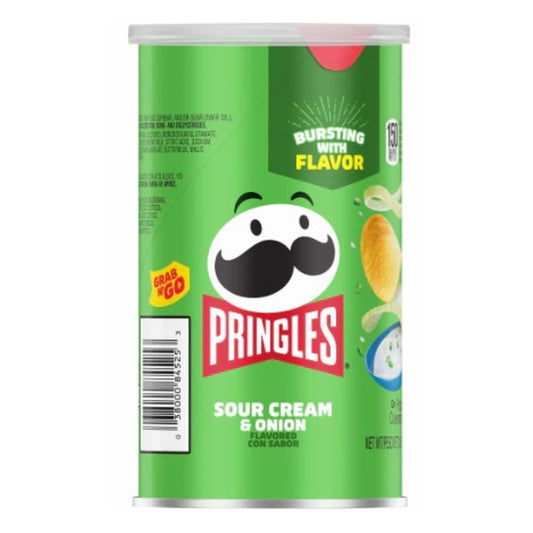Pringles Sour Cream & Onion 2.5oz can — full package
