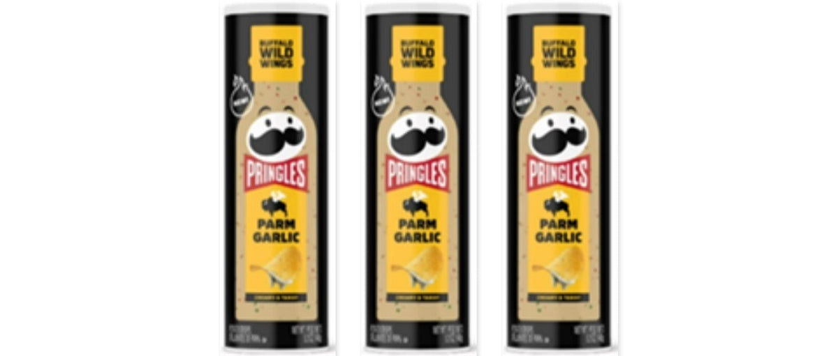 Pringles Buffalo Wild Wings Parmesan Garlic 5.6oz 3-Pack — three single packs