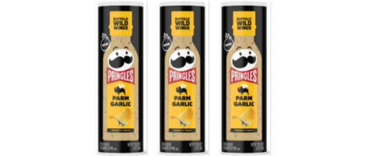 Pringles Buffalo Wild Wings Parmesan Garlic 5.6oz 3-Pack — three single packs