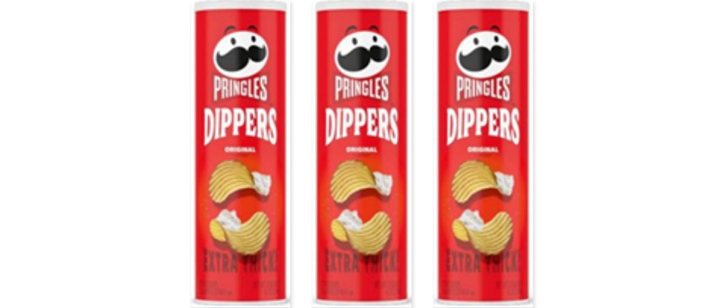 Pringles Dippers Original 5.2oz 3-Pack — three single cans