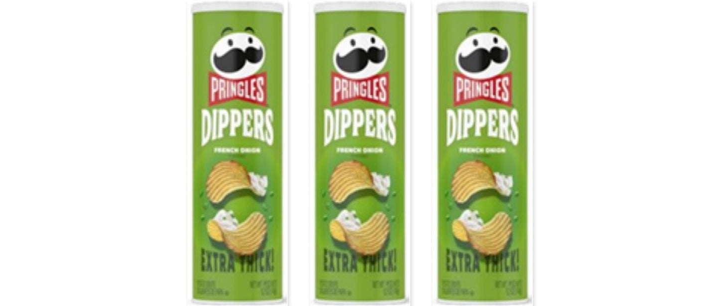 Pringles Dippers French Onion 5.2oz 3-Pack — three single cans