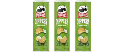 Pringles Dippers French Onion 5.2oz 3-Pack — three single cans
