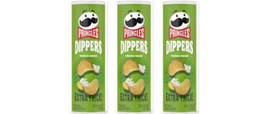 Pringles Dippers French Onion 5.2oz 3-Pack — three single cans