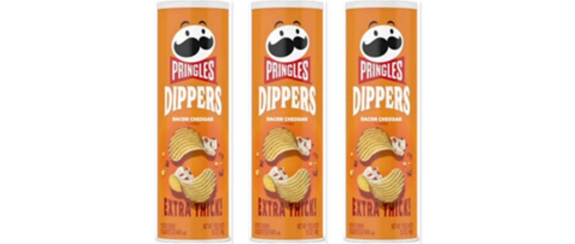 Pringles Dippers Bacon Cheddar 5.2oz 3-Pack — three single cans