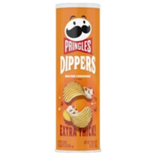 Pringles Dippers Bacon Cheddar 5.2oz can — full package