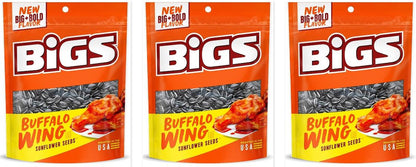 BIGS Sunflower Seeds Red Hot Buffalo Wing 5.35oz 3-Pack — three single bags