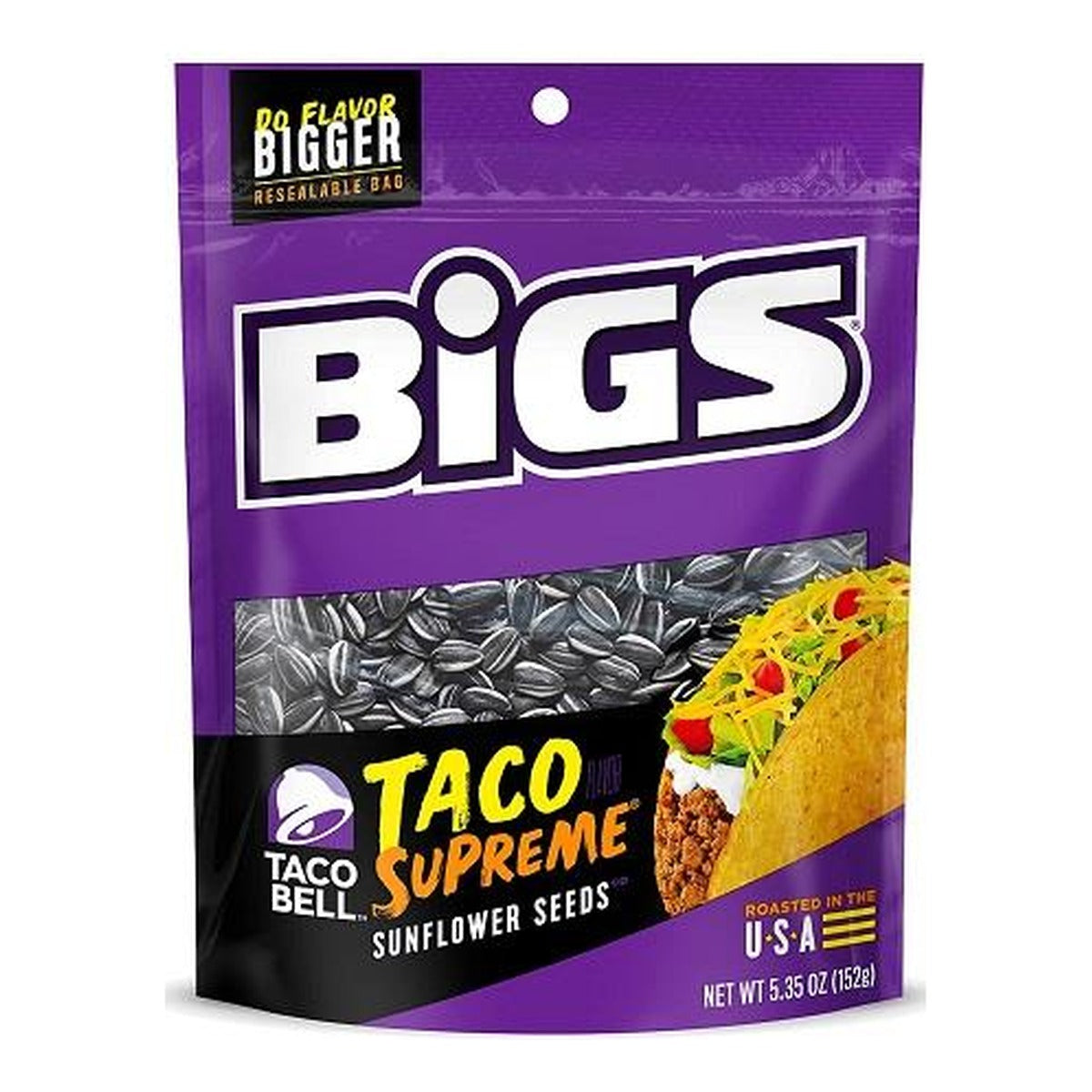 BIGS Sunflower Seeds Taco Bell 5.35oz — full package