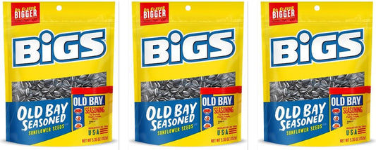 BIGS Sunflower Seeds Old Bay Catch of the Day 5.35oz 3-Pack — three single bags