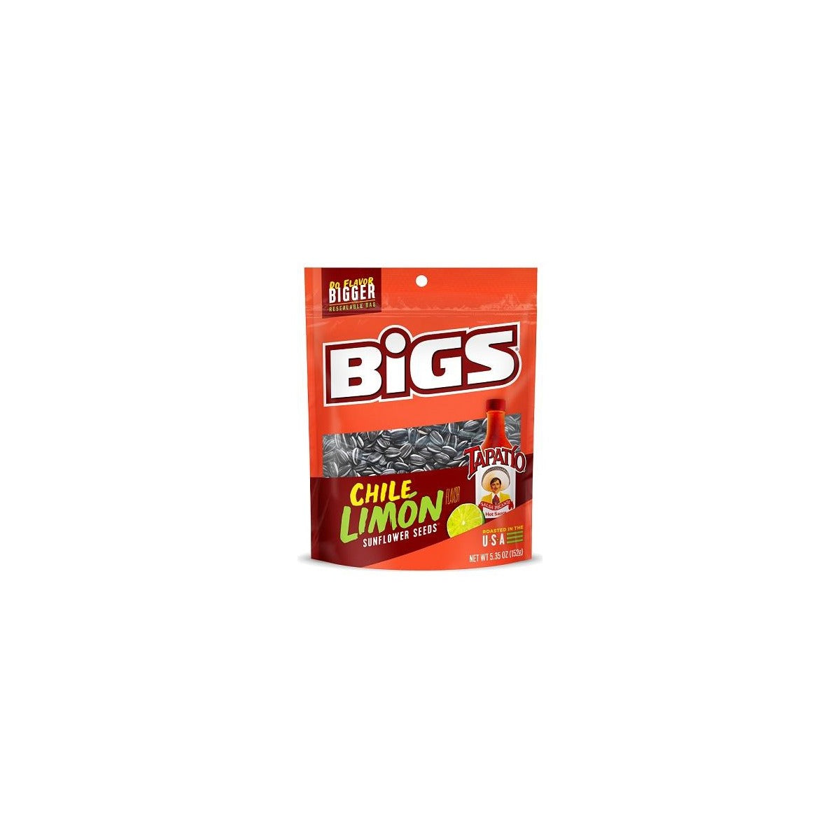 BIGS Sunflower Seeds Tapatio Chile Limon 5.35oz pack — full package