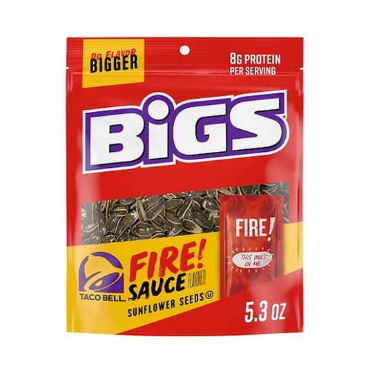 BIGS Sunflower Seeds Taco Bell Fire Sauce 5.35oz — full package