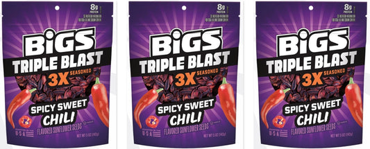 BIGS Seeds Triple Blast Spicy Sweet Chili 5oz 3-Pack — three single packs
