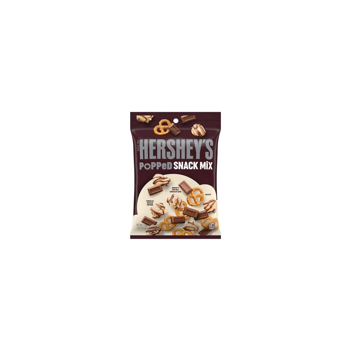 Hershey's Popped Snack Mix 4oz pack — full package