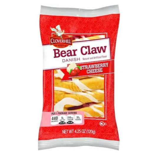 Cloverhill Bear Claw Strawberry Cheese pack — full package