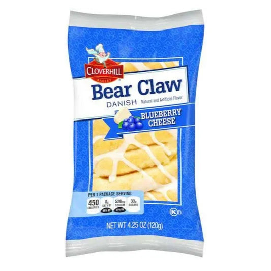 Cloverhill Bear Claw Blueberry Cheese pack — full package