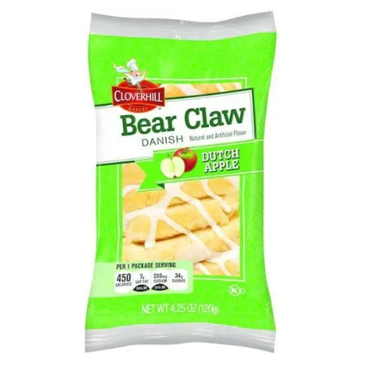 Cloverhill Bear Claw Dutch Apple pack — full package