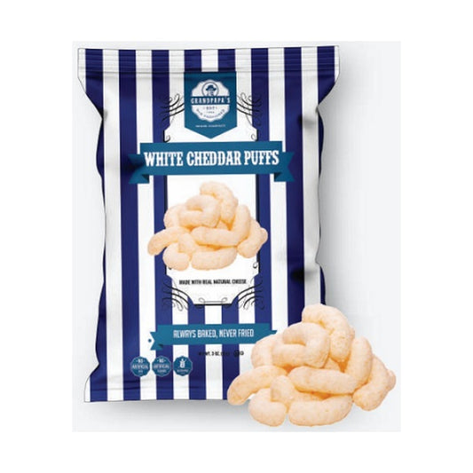 Grandpapa's White Cheddar Puffs 3oz — full package