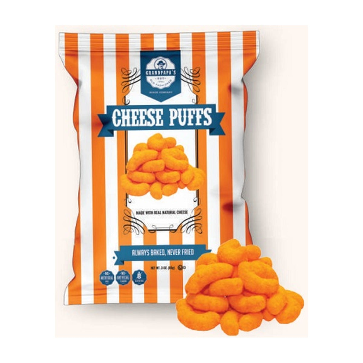 Grandpapa's Cheese Puffs 3oz — full package
