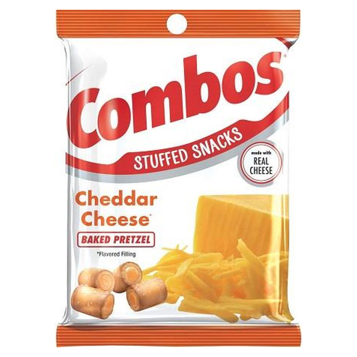 Combos Cheddar Cheese Pretzel Large 6.3oz 12ct pack — full package