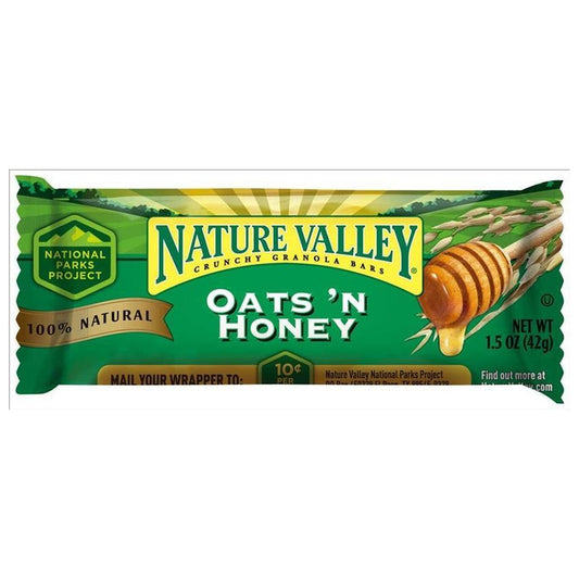 Nature Valley Oats & Honey 1.5oz 28ct pack — full package