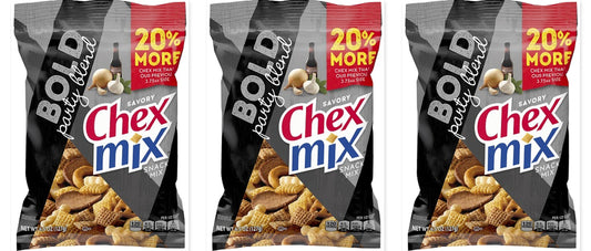 Chex Mix Bold Party Blend Snack Mix 4.5oz 3-Pack — three single packs