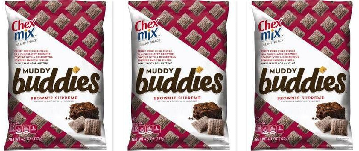 Chex Mix Muddy Buddies Brownie 4.5oz 3-Pack — three single packs