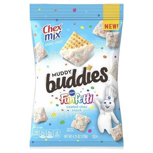 Chex Mix Muddy Buddies Funfetti 4.25oz bag — full pack