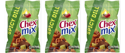 Chex Mix Spicy Dill Snack Mix 4.5oz 3-Pack — three single packs