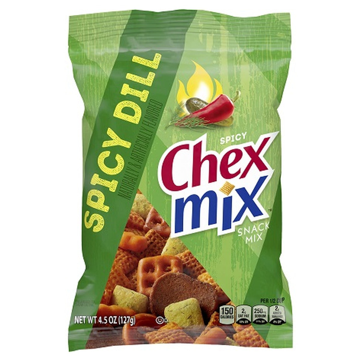 Chex Mix Spicy Dill Snack Mix 4.5oz bag — full pack