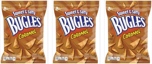 Bugles Caramel 3.5oz 3-Pack — three single packs