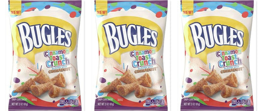Bugles Cinnamon Toast Crunch 3oz 3-Pack — three single packs