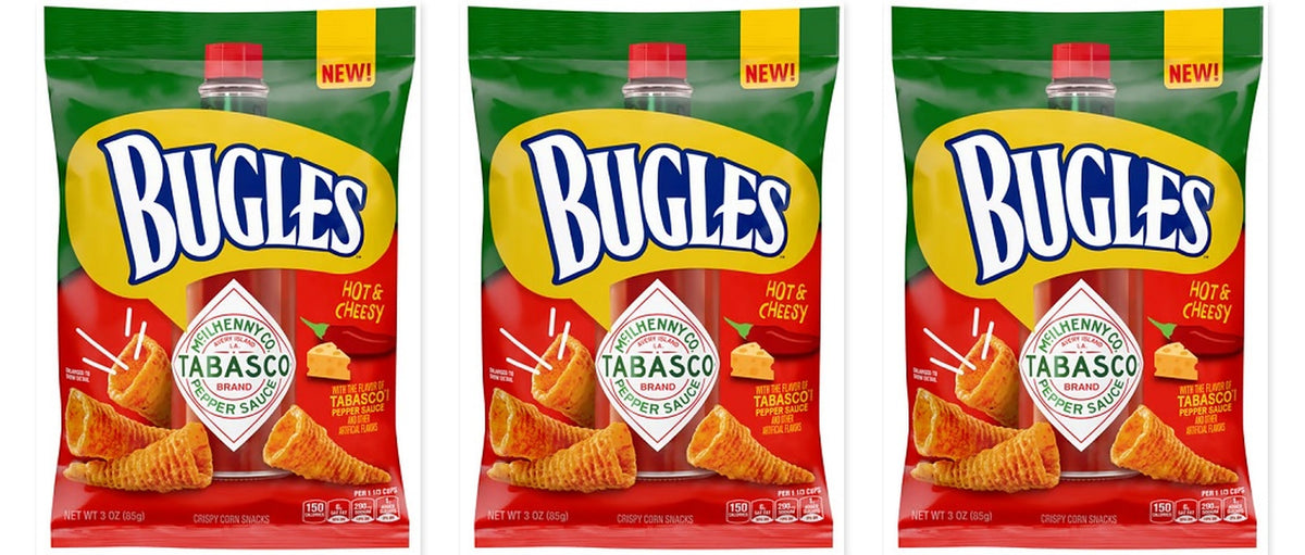 Bugles Tabasco 3oz 3-Pack — three single packs