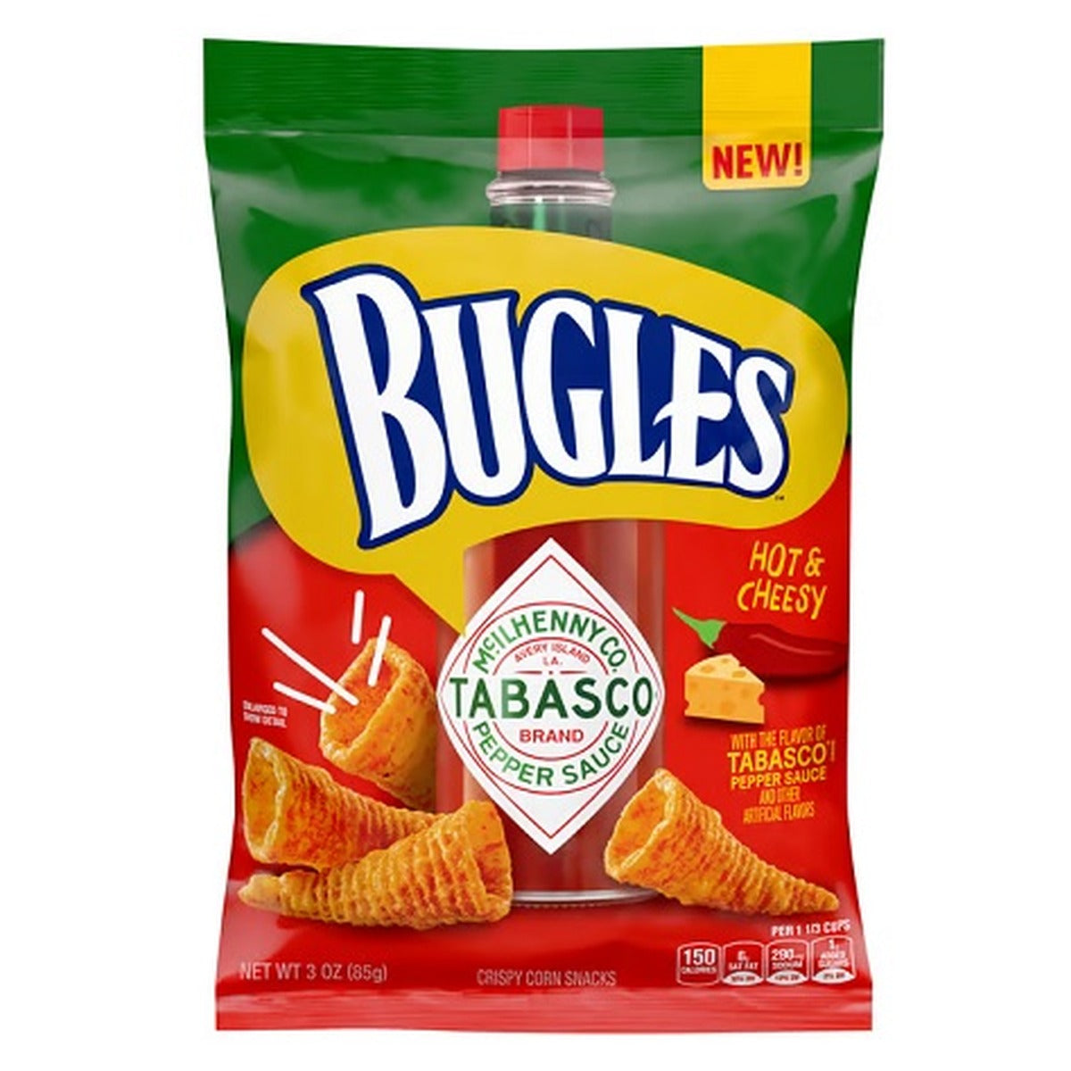 Bugles Tabasco 3oz bag — full pack