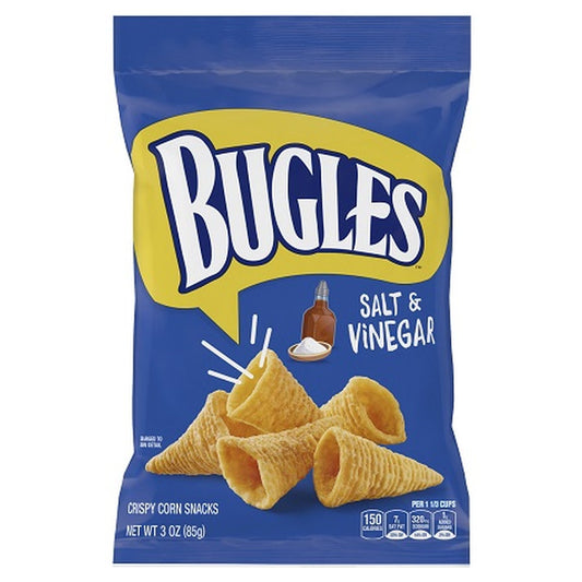 Bugles Salt & Vinegar 3oz bag — full pack