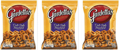 Gardetto's Deli Style Mustard Snack Mix 5.5oz 3-Pack — three single bags