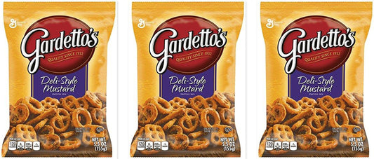 Gardetto's Deli Style Mustard Snack Mix 5.5oz 3-Pack — three single bags