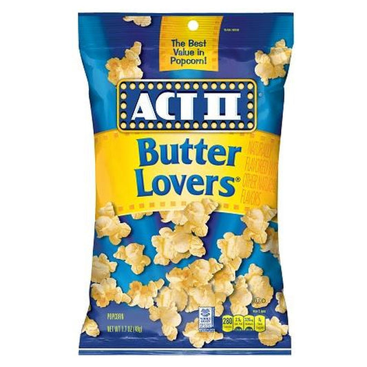 ACT II Microwave Popcorn Butter Lovers 1.7oz — full package