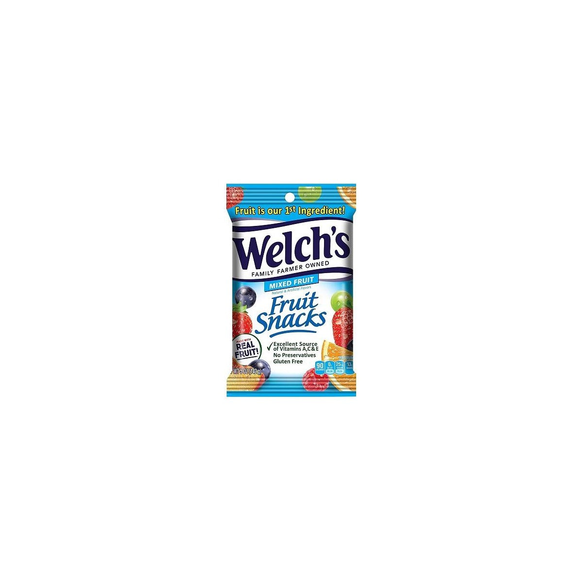 Welch's Fruit Snacks Mixed Fruit 5oz pack — full package
