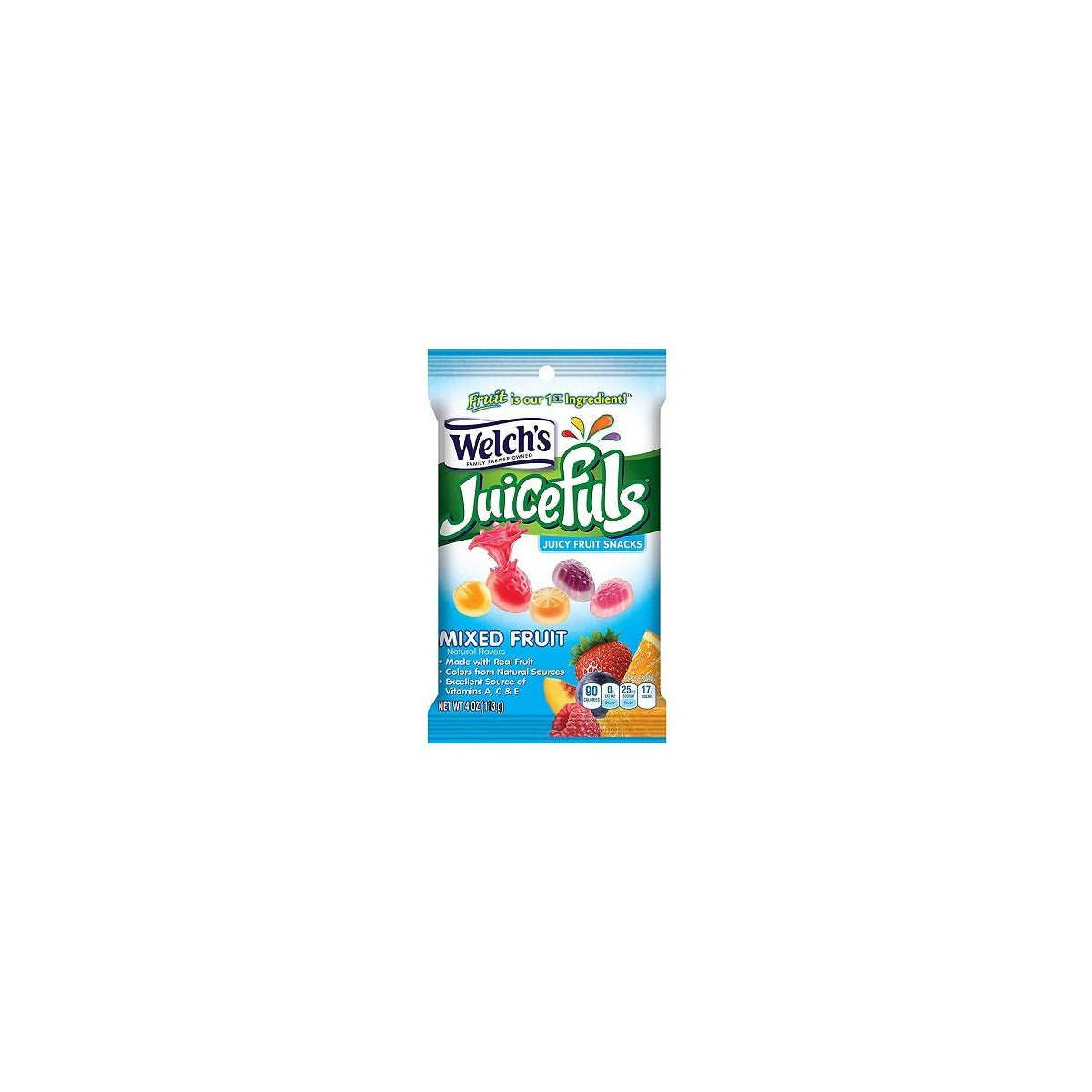 Welch's Juicefuls Mixed Fruit Fruit Snacks 4oz pack — full package