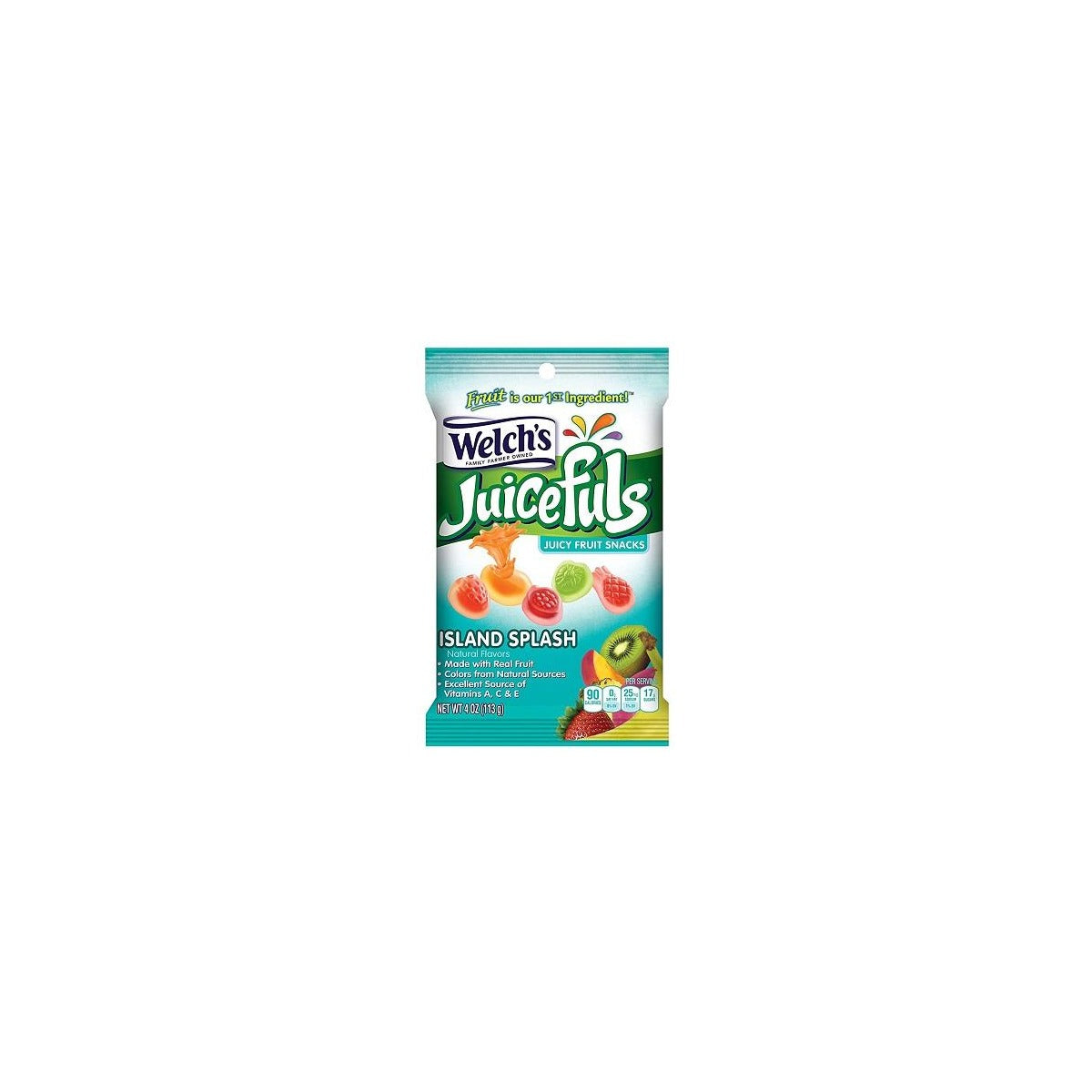 Welch's Juicefuls Island Splash Fruit Snacks 4oz pack — full package