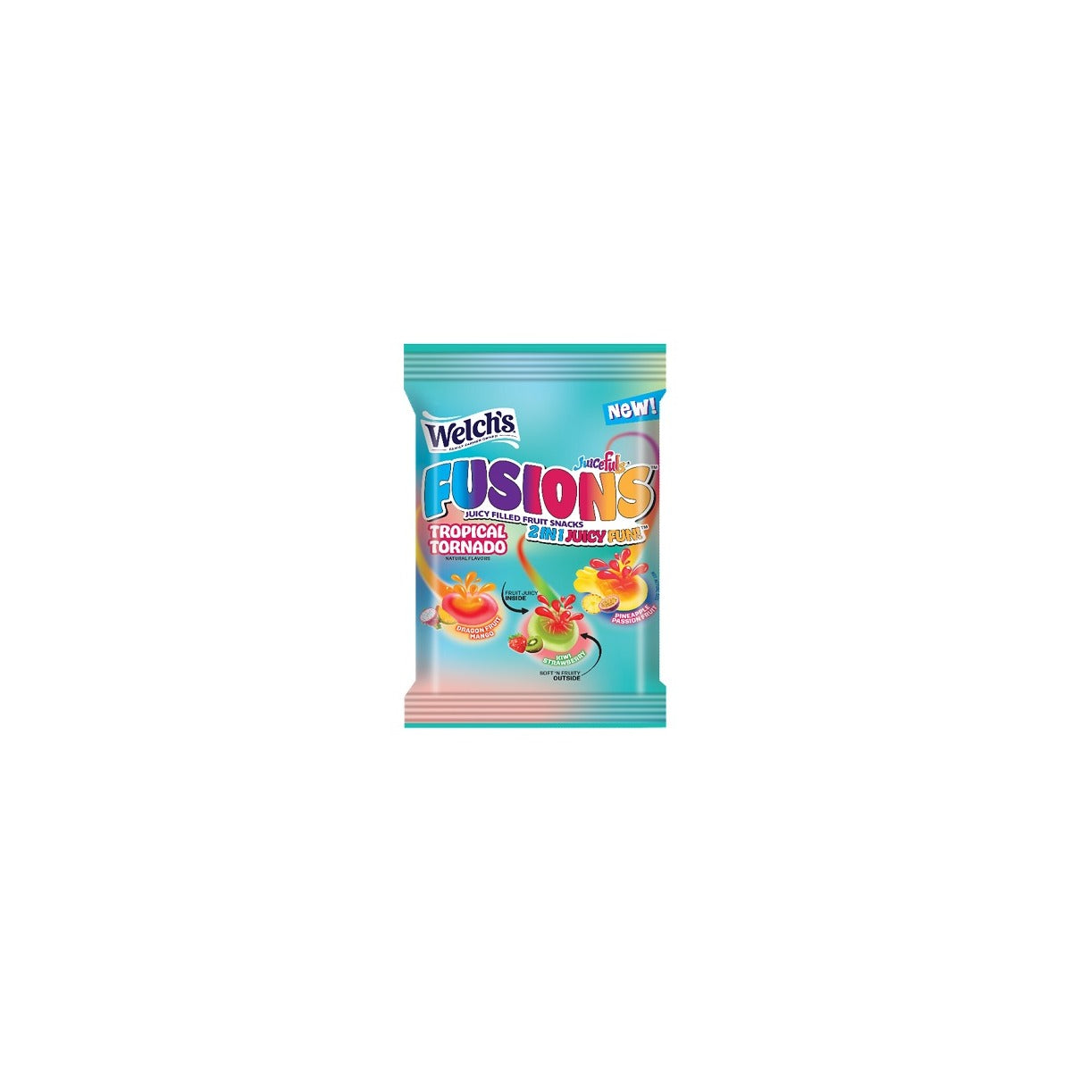 Welch's Fusions Tropical Tornado Fruit Snacks 4oz pack — full package