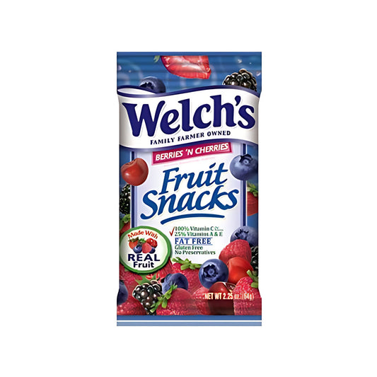 Welch's Fruit Snacks Berries 'n Cherries 2.25oz pack — full package