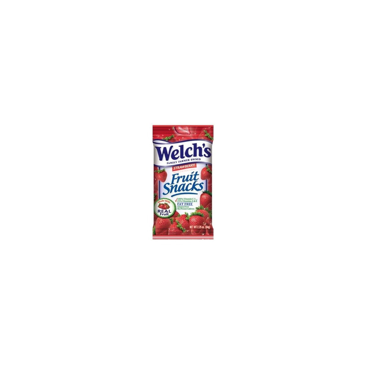 Welch's Fruit Snacks Strawberry 2.25oz pack — full package