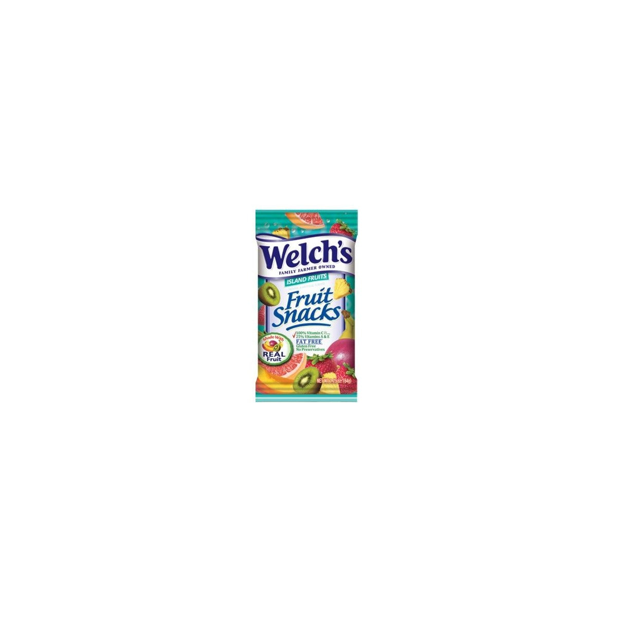 Welch's Fruit Snacks Island Fruits 2.25oz pack — full package
