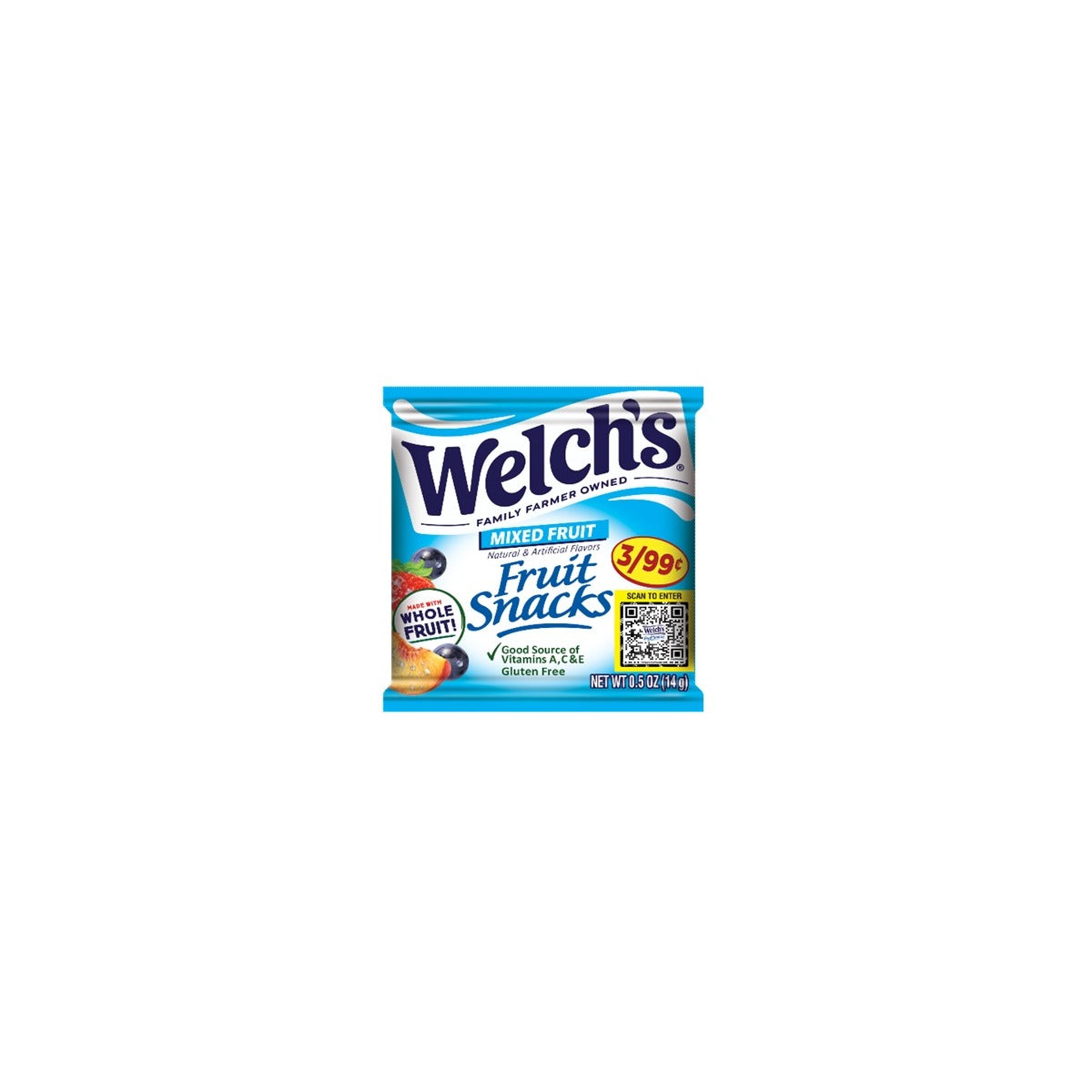 Welch's Fruit Snacks Mixed Fruit 0.5oz pack — full package