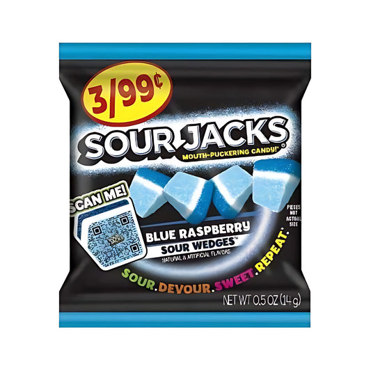 Sour Jacks Blue Raspberry Wedges 0.5oz pack — full package