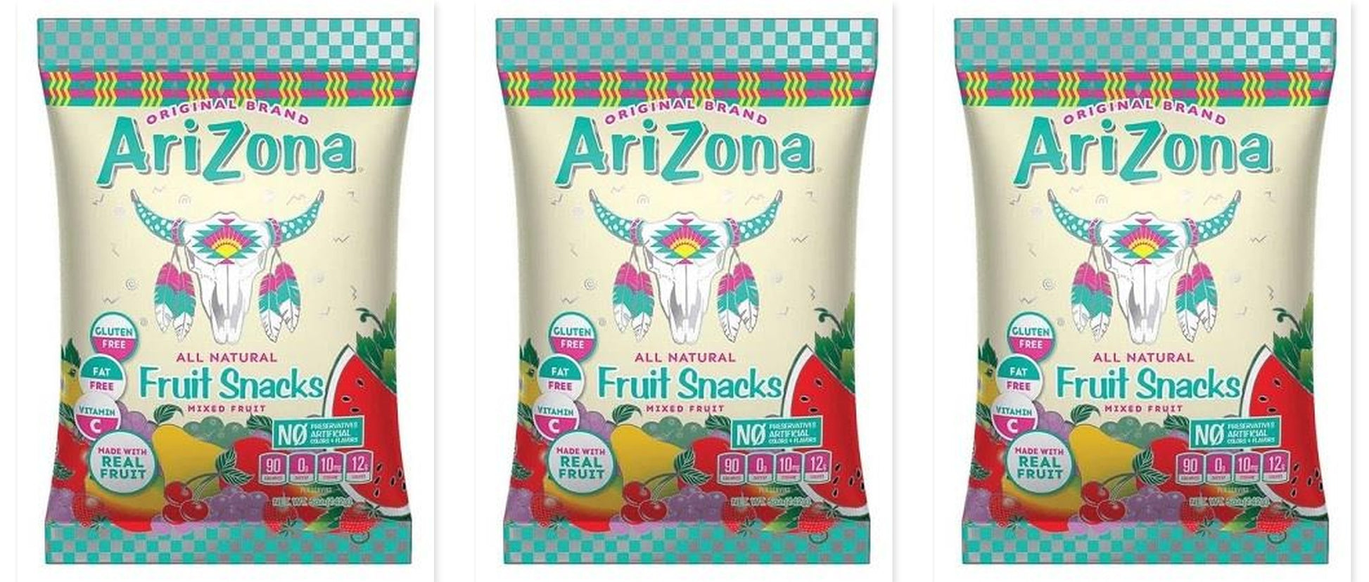 Arizona Fruit Snacks Half & Half 5oz 3-Pack — three single bags