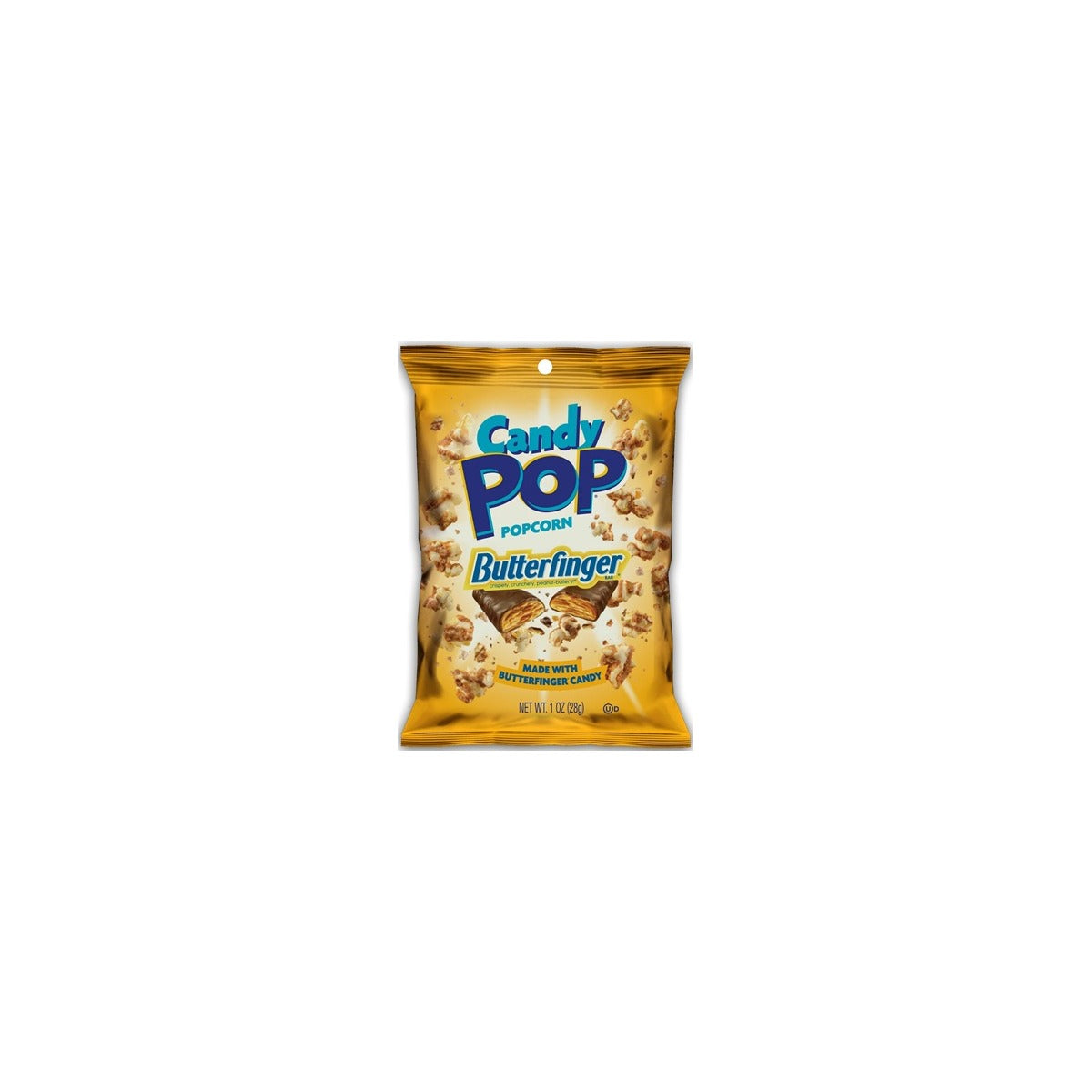Candy Pop Butterfinger Popcorn 1oz pack — full package