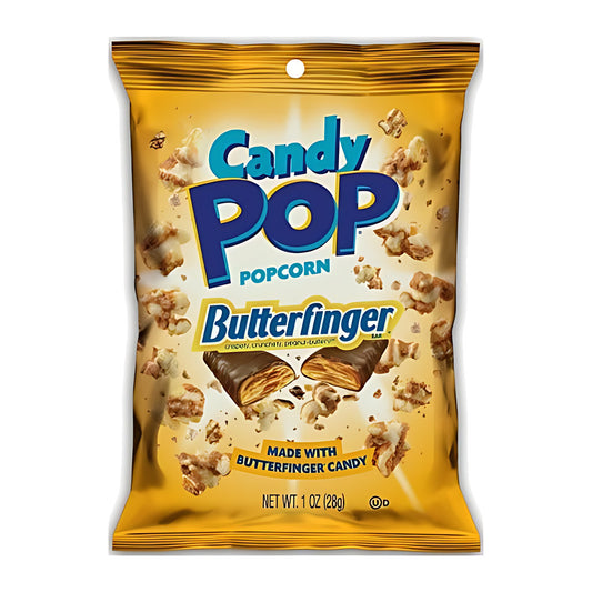 Candy Pop Butterfinger Popcorn 1oz pack — full package