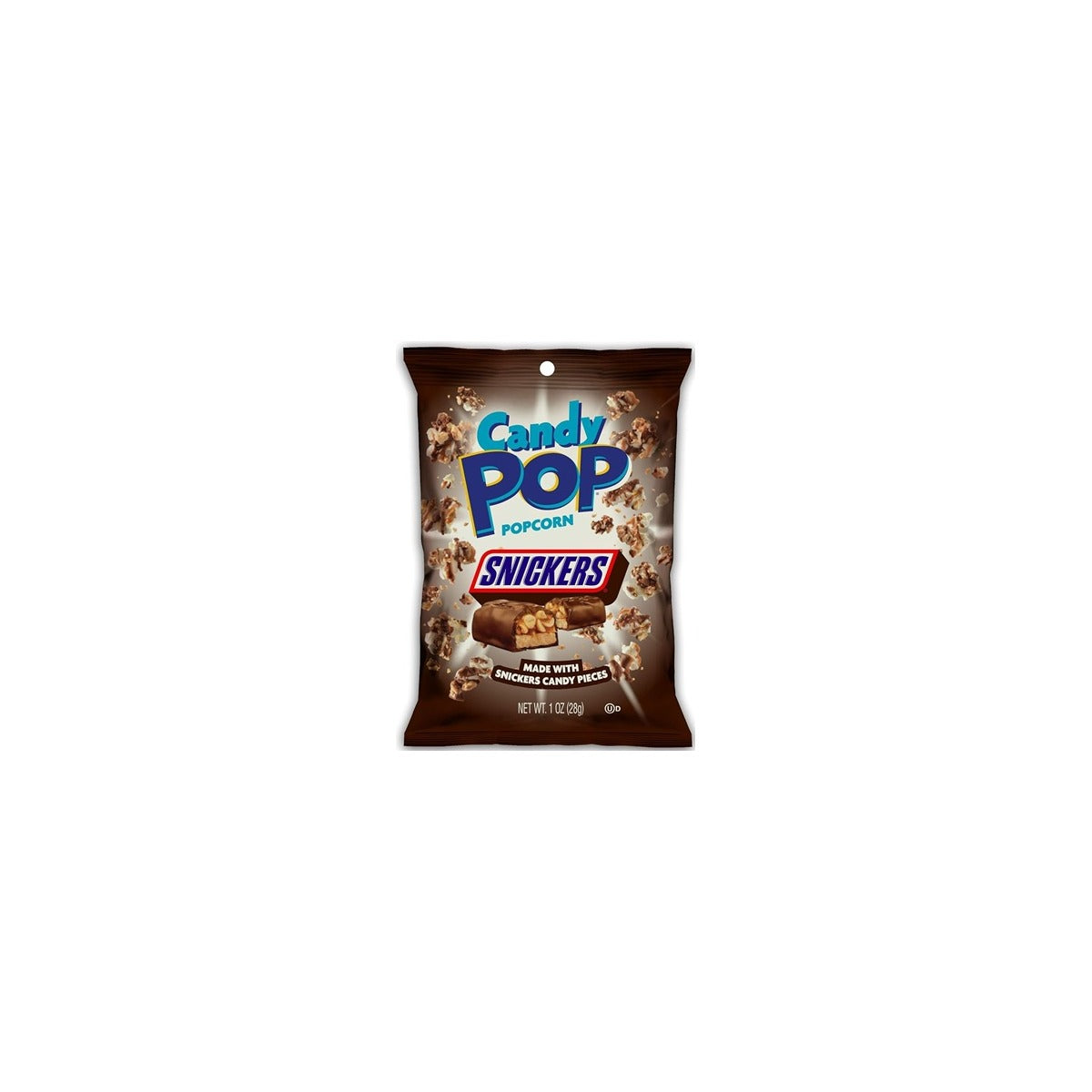 Candy Pop Snickers Popcorn 1oz pack — full package