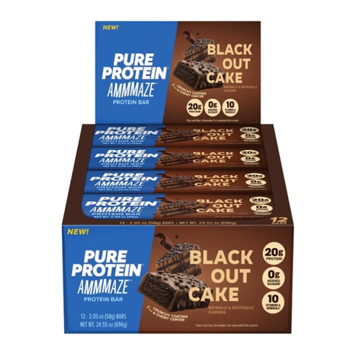 Pure Protein Ammmaze Blackout Cake 2.05oz 12ct pack — full package